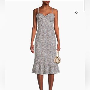 HUTCH Selene boned tweed midi dress - new without tags